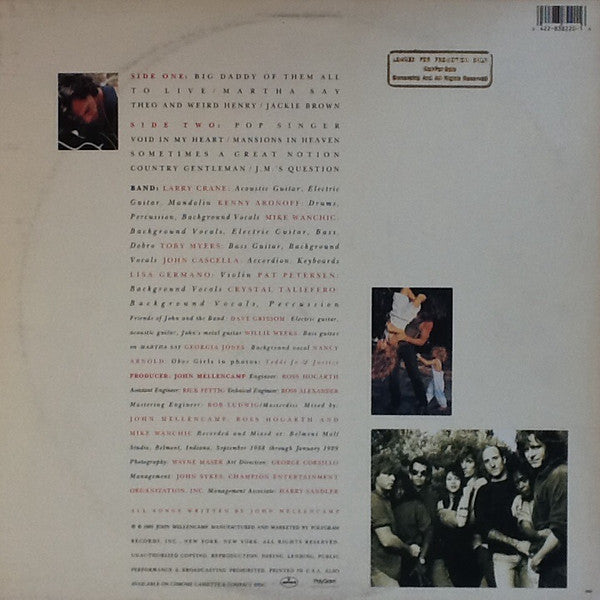 John Cougar Mellencamp : Big Daddy (LP, Album, 49 )