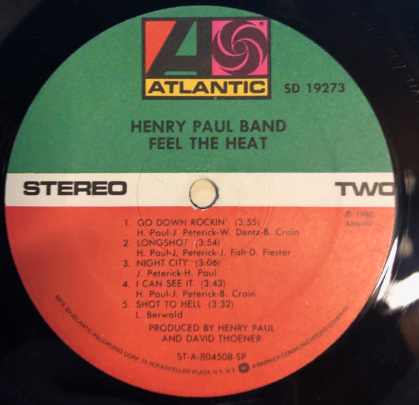 Henry Paul Band : Feel The Heat (LP, SP)