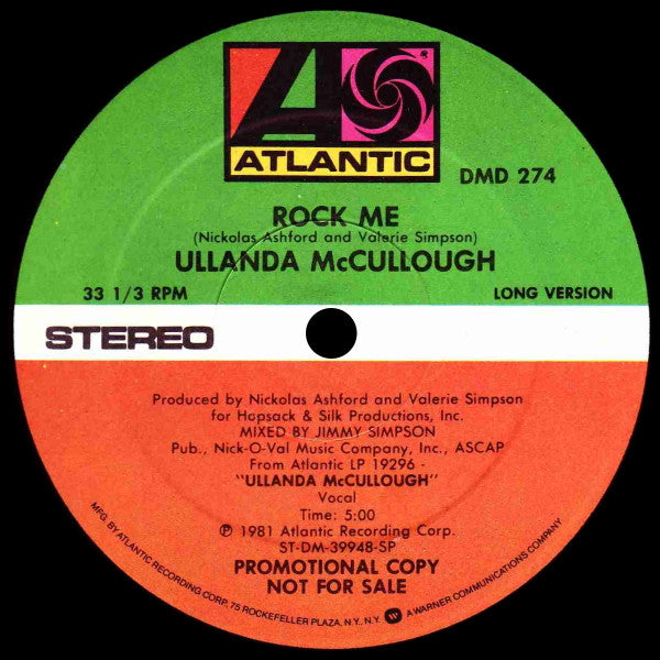 Ullanda McCullough : Rock Me (12", Promo)