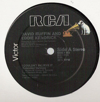 David Ruffin And Eddie Kendricks : I Couldn't Believe It (12")