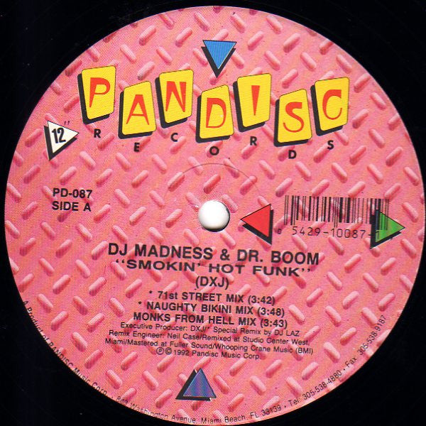 DJ Madness & Dr. Boom : Smokin' Hot Funk (12")