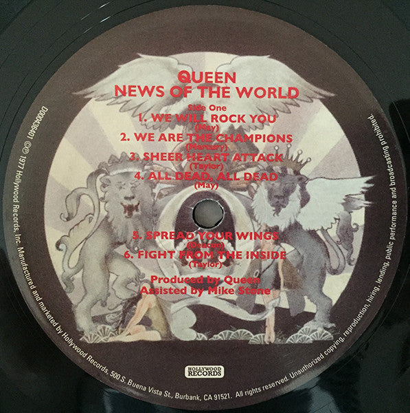 Queen : News Of The World (LP, Album, RE, RM,   1)