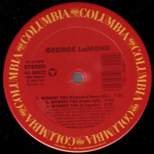 George LaMond : Without You (12")