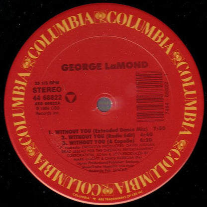 George LaMond : Without You (12")