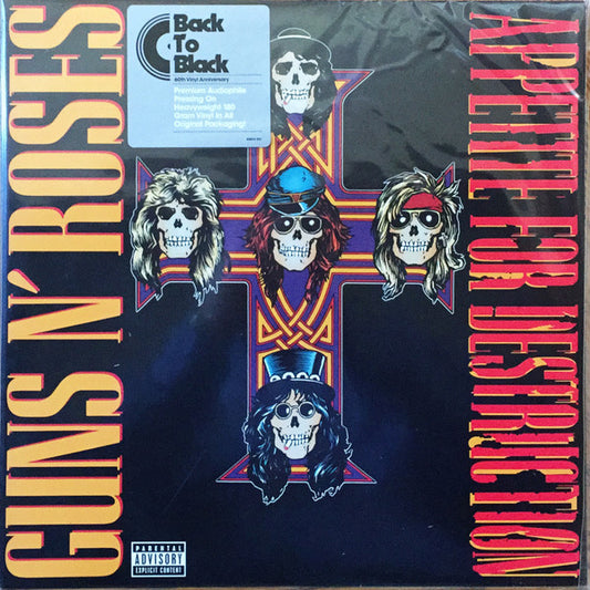 Guns N' Roses : Appetite For Destruction (LP, Album, RE, Uni)