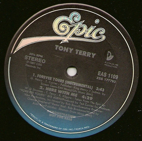 Tony Terry : Forever Yours (12", Promo)