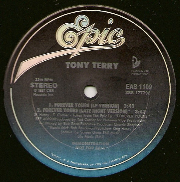 Tony Terry : Forever Yours (12", Promo)
