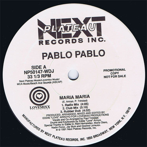 Pablo Pablo : Maria Maria (12", Promo)