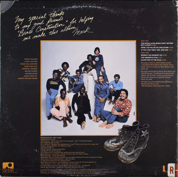 Mark Radice : Ain't Nothin' But A Party (LP, Album, All)