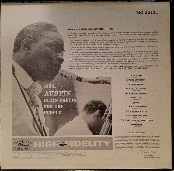 Sil Austin : Sil Austin Plays Pretty For The People (LP, Album, Mono)