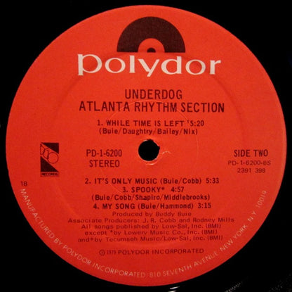 Atlanta Rhythm Section : Underdog (LP, Album, 18 )