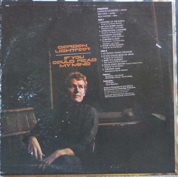 Gordon Lightfoot : If You Could Read My Mind (LP, Album, RE)