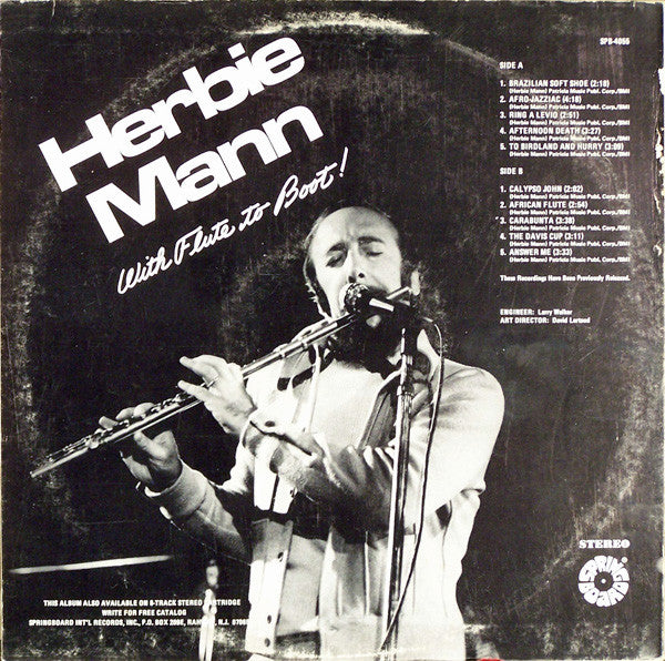 Herbie Mann : With Flute To Boot! (LP, Album, RE)