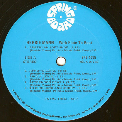 Herbie Mann : With Flute To Boot! (LP, Album, RE)