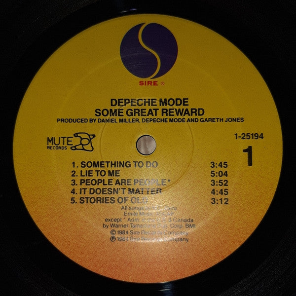 Depeche Mode : Some Great Reward (LP, Album)