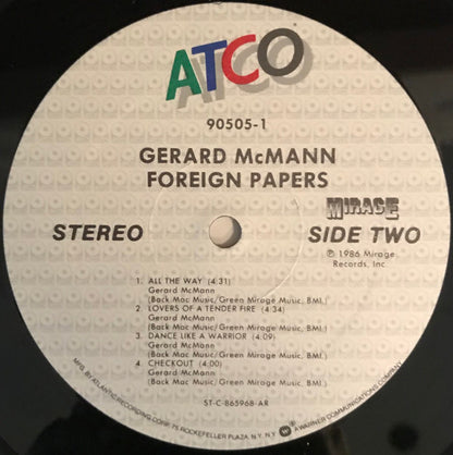 Gerard McMann : Foreign Papers (LP, Album, AR )