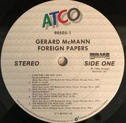 Gerard McMann : Foreign Papers (LP, Album, AR )