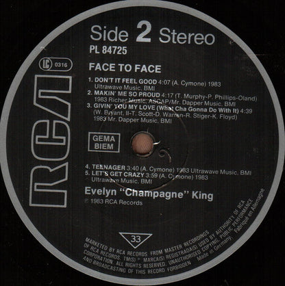 Evelyn King : Face To Face (LP, Album)