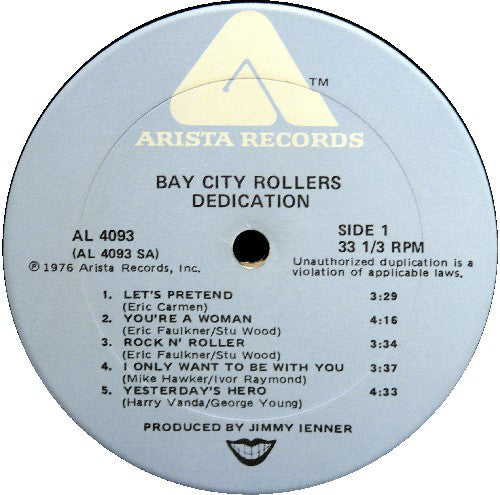 Bay City Rollers : Dedication (LP, Album)