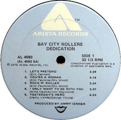 Bay City Rollers : Dedication (LP, Album)