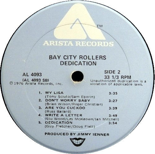 Bay City Rollers : Dedication (LP, Album)