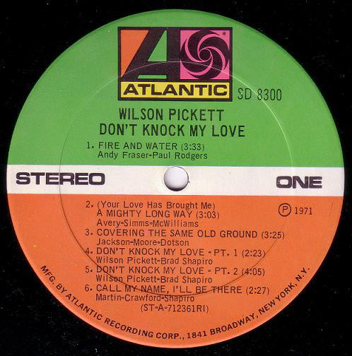 Wilson Pickett : Don't Knock My Love (LP, Album, RI )