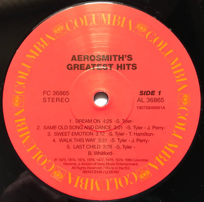 Aerosmith : Aerosmith's Greatest Hits (LP, Comp, RE)