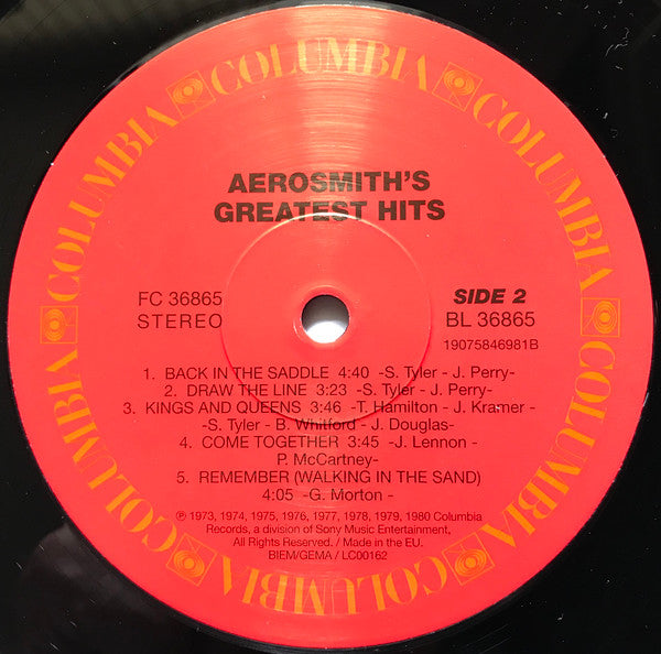 Aerosmith : Aerosmith's Greatest Hits (LP, Comp, RE)