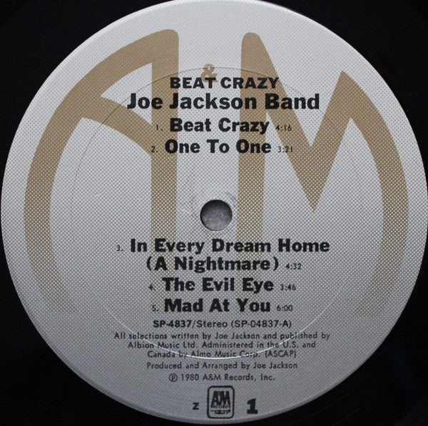Joe Jackson Band : Beat Crazy (LP, Album, RE, San)