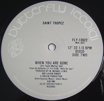 Saint Tropez : Fill My Life With Love / When You Are Gone (12", Single)