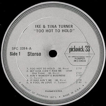 Ike & Tina Turner : Too Hot To Hold (LP, Album, RE)
