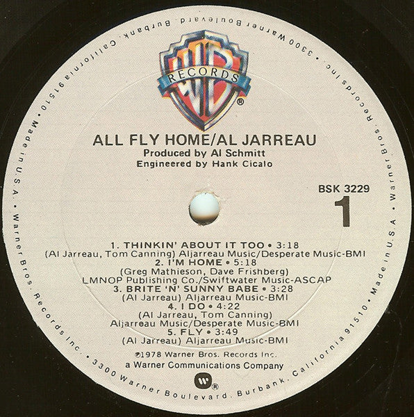 Al Jarreau : All Fly Home (LP, Album, Gol)