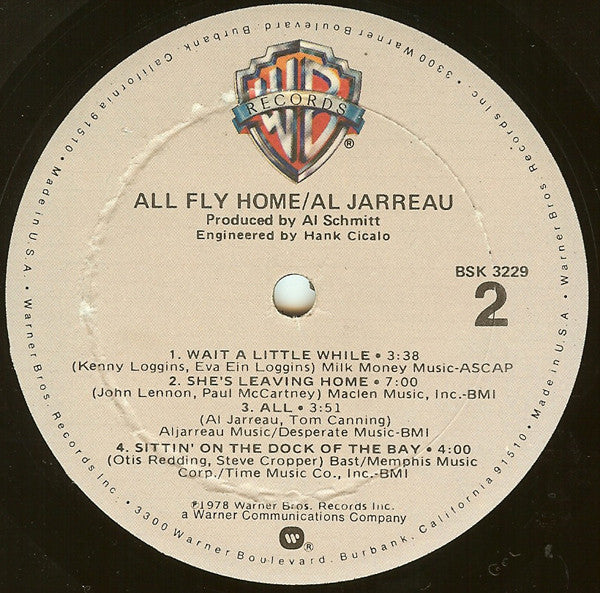 Al Jarreau : All Fly Home (LP, Album, Gol)