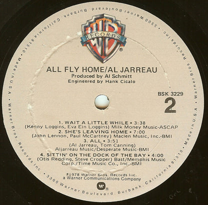 Al Jarreau : All Fly Home (LP, Album, Gol)