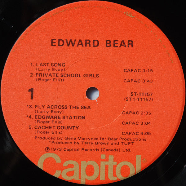 Edward Bear : Edward Bear (LP, Album, Jac)