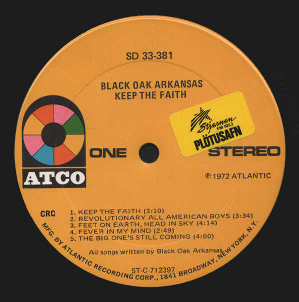 Black Oak Arkansas : Keep The Faith (LP, Album, Club, CRC)