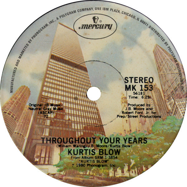 Kurtis Blow : Throughout Your Years (12", Promo)