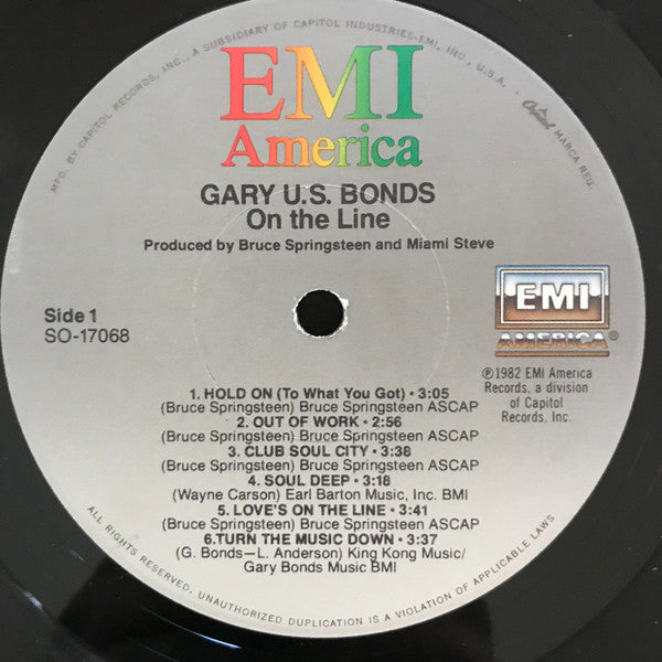 Gary U.S. Bonds : On The Line (LP, Album, Los)
