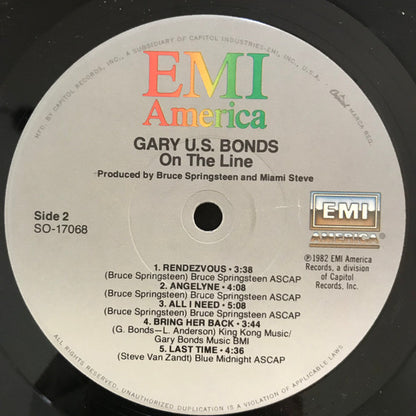 Gary U.S. Bonds : On The Line (LP, Album, Los)