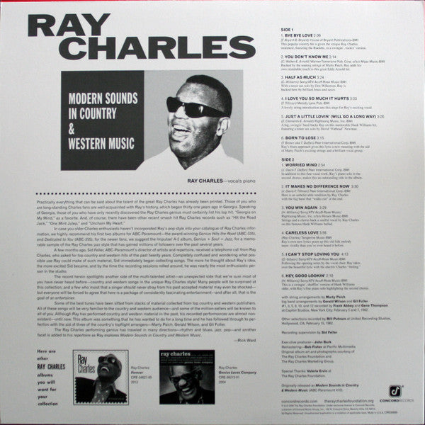 Ray Charles : Modern Sounds In Country And Western Music, Volumes 1 & 2 (LP, Album, RE + LP, Album, RE + Comp, RE, RM)