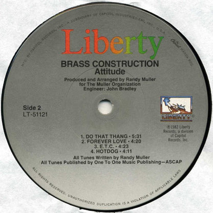 Brass Construction : Attitudes (LP, Album)