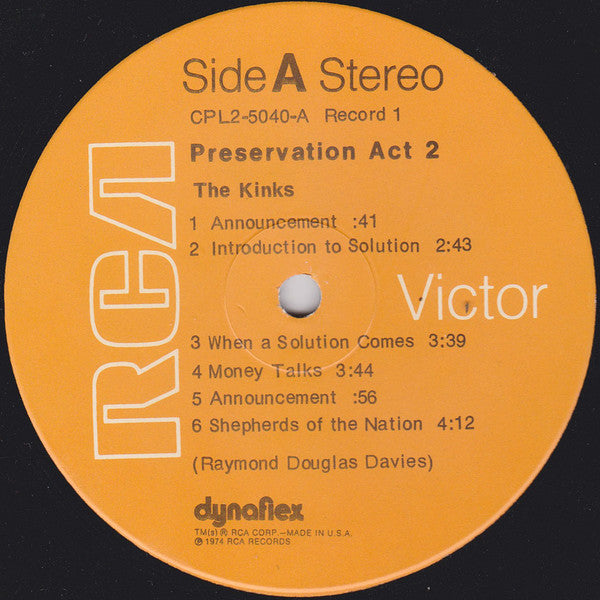 The Kinks : Preservation Act 2 (2xLP, Album)
