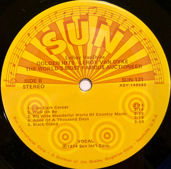 Leroy Van Dyke : Golden Hits: The World's Most Famous Auctioneer (LP, Comp)