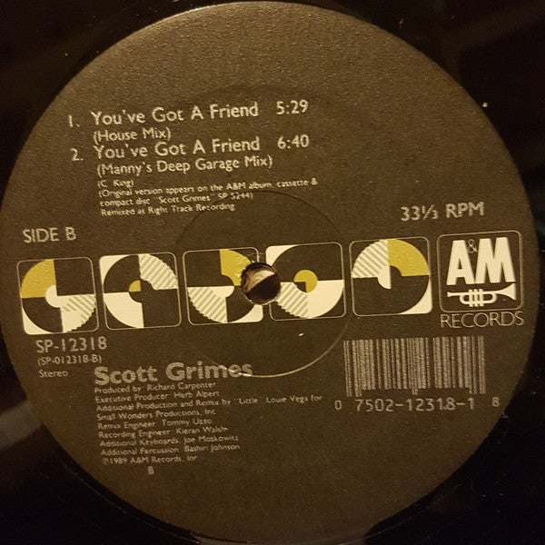 Scott Grimes : You've Got A Friend (12", Maxi)
