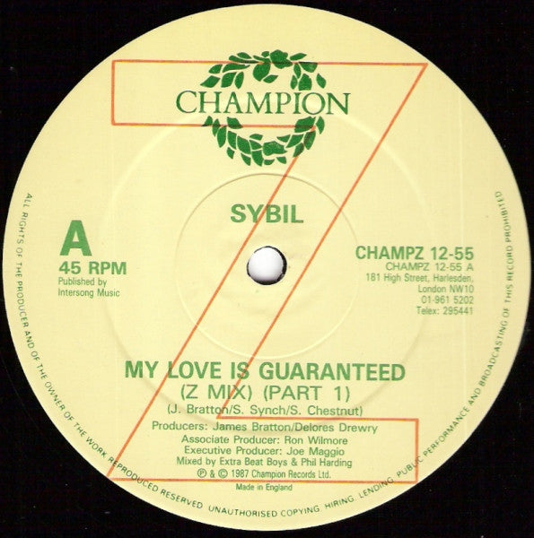 Sybil : My Love Is Guaranteed (12")