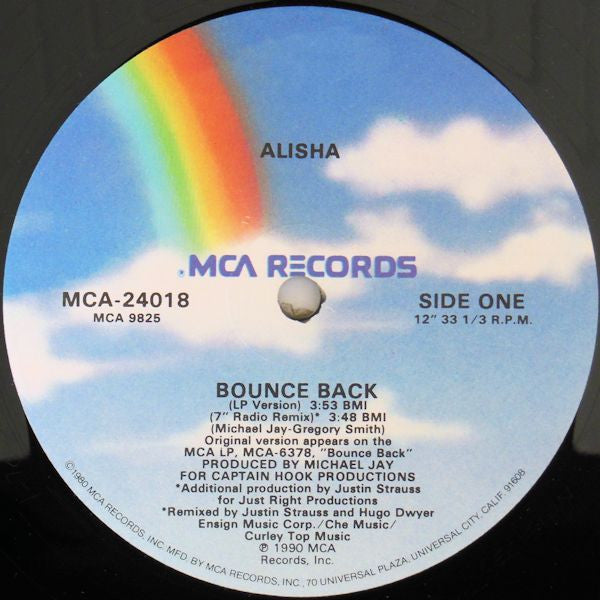 Alisha : Bounce Back (12", Single)