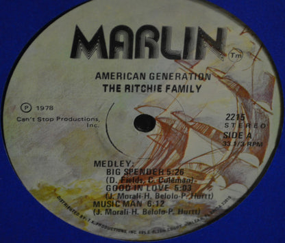 The Ritchie Family : American Generation (LP, Album, P/Mixed)