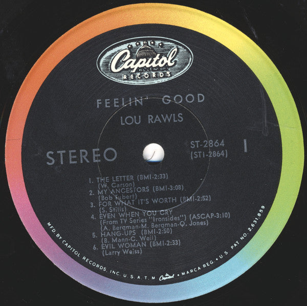 Lou Rawls : Feelin' Good (LP, Album, Scr)