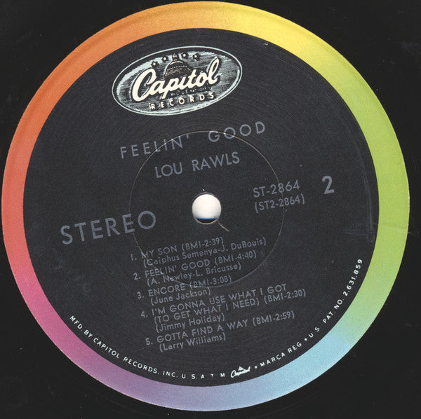 Lou Rawls : Feelin' Good (LP, Album, Scr)