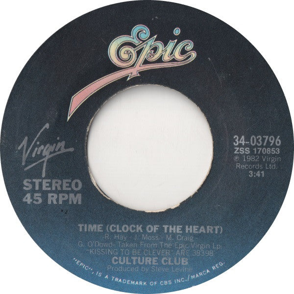 Culture Club : Time (Clock Of The Heart) (7", Single, Styrene, Pit)